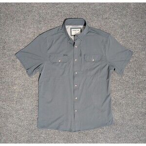 Poncho Shirt Mens Medium Slim Fit Blue